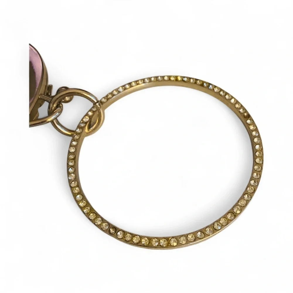 CMG Silver Ring Handle Fabric and Metal Bag In Silver